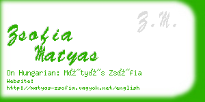 zsofia matyas business card